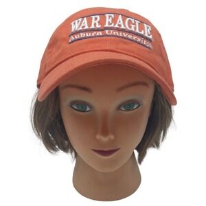 Auburn Burnt Orange Strap Back Cap 'WAR EAGLE' Bar Design – The Game Caps